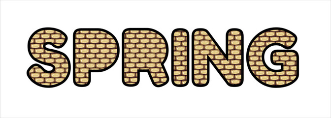 SPRING typography art design illustration