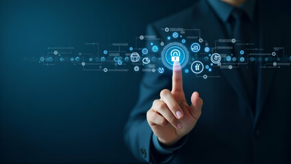 Holographic Business Audit Device: Compliance Data Analysis Icons