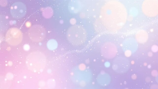 Delicate pastel gradients in soft purples mint greens and pearl pinks shimmer and sparkle like magical fairy dust drifting in the air Abstract slow animated color gradients background
