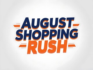 An advertisement announcing the august shopping rush sale promotion