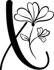 Letter Flower X
