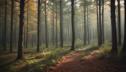 Fototapeta premium Blurred forest background