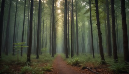 Naklejka premium Blurred forest background