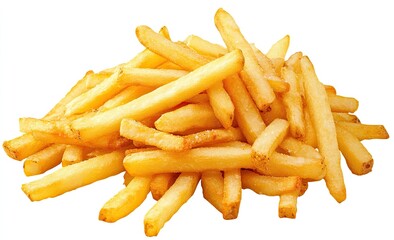 Golden fried potato sticks piled high