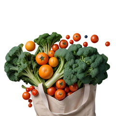 Fresh Organic Vegetables in Eco Tote Bag for Healthy Lifestyle