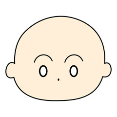 シンプルびっくり表情　色付き