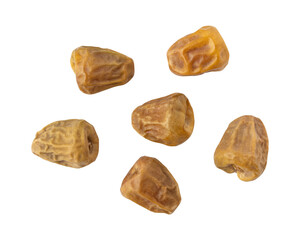Sweet fresh sukkari dates isolated on transparent background