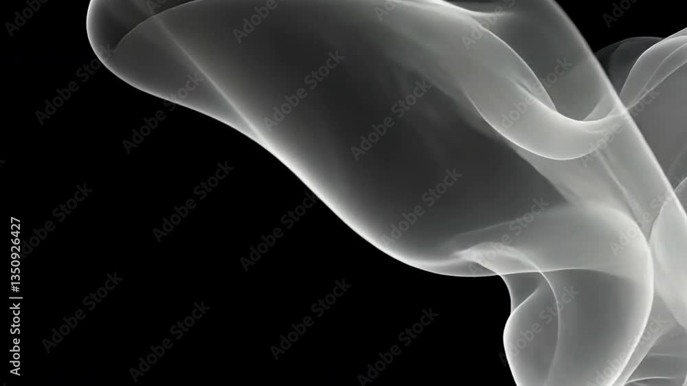 Poster abstract smoke on black: a captivating display of swirling smoke against a deep black backdrop, crea