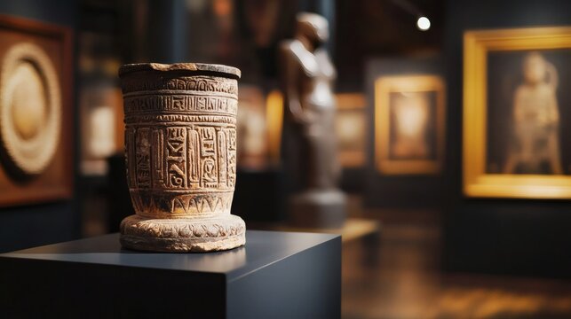 Ancient Artifact Showcased in Timeless Elegance, Reflecting Cultural Heritage and Historical Significance