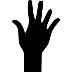 hand silhouette vector