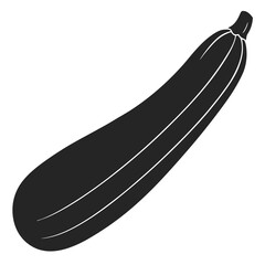 Zucchini Silhouette black vector