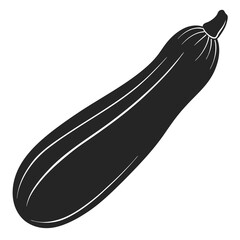 Zucchini Silhouette black vector