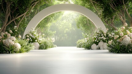 Spring floral celebration nature pathway event venue serene environment enchanting viewpoint