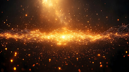 Naklejka premium Abstract glowing particles