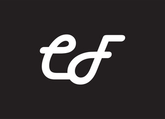 CF letter logo and initial logo design
