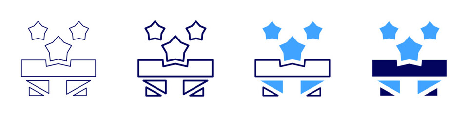 Feedback contextualization​ icon in 4 different styles. Thin Line, Line, Bold Line, Duotone. Duotone style. Editable stroke