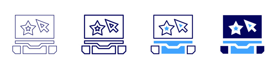 Feedback correlation icon in 4 different styles. Thin Line, Line, Bold Line, Duotone. Duotone style. Editable stroke