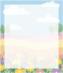 유치원 어린이집 봄 메모지 식목일 메모지 봄배경 도안 일러스트