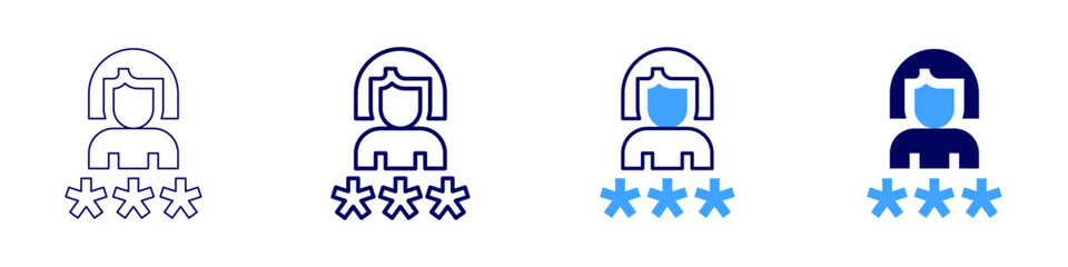 Feedback flexibility icon in 4 different styles. Thin Line, Line, Bold Line, Duotone. Duotone style. Editable stroke
