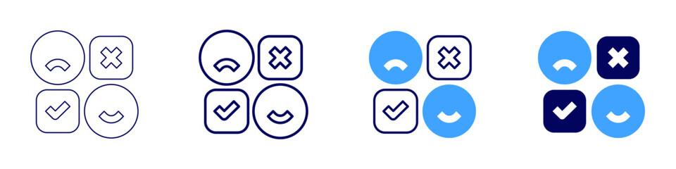 Feedback intelligence icon in 4 different styles. Thin Line, Line, Bold Line, Duotone. Duotone style. Editable stroke