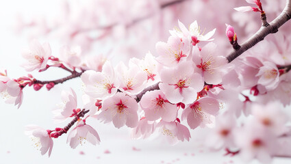 Close-up view of cherry blossom trees　桜の木のアップ風景