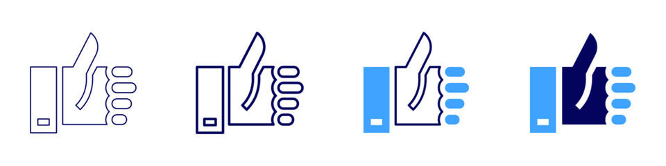 Feedback learning icon in 4 different styles. Thin Line, Line, Bold Line, Duotone. Duotone style. Editable stroke