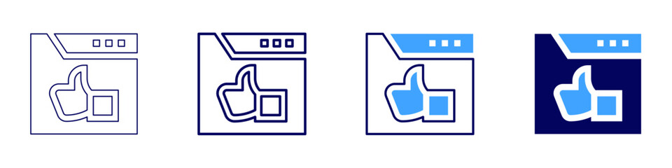 Feedback methods​ icon in 4 different styles. Thin Line, Line, Bold Line, Duotone. Duotone style. Editable stroke