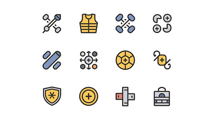 Set of versatile colorful vector icons for various applications