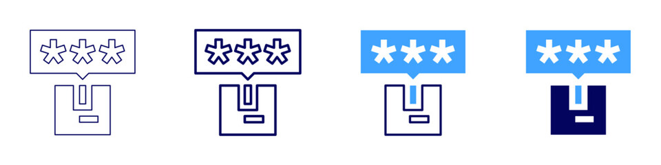 Fototapeta premium Feedback trends​ icon in 4 different styles. Thin Line, Line, Bold Line, Duotone. Duotone style. Editable stroke