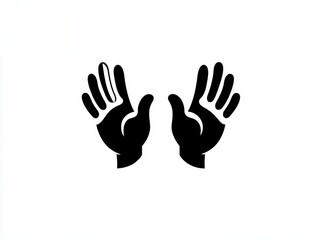 Obraz premium pair of hands on white background. palms up,
