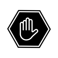 Stop icon on white background