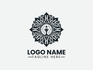 Catus Patha Nyepi Intersection Logo Design,  Traditional Catus Patha Nyepi Logo