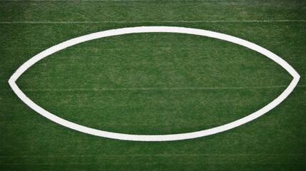 Obraz premium Oval field aerial view.