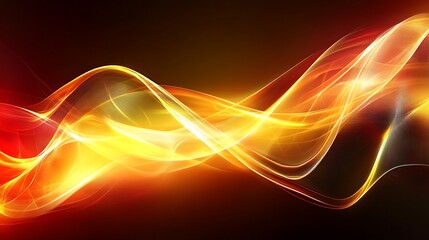Naklejka premium Fiery Abstract Wave Background.