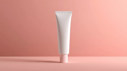 Glossy Plastic Cosmetic Cream Tube Branding Mockup, box package, 3d mockup