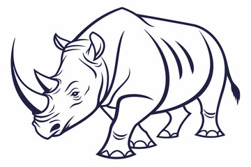 Obraz premium Minimalist Rhino Logo
