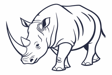 Fototapeta premium Minimalist Rhino Logo