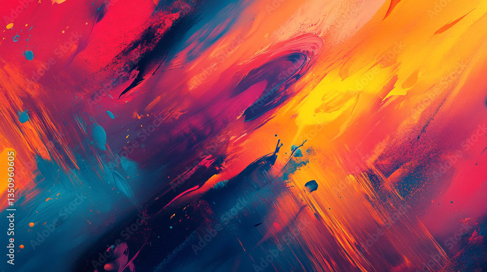 Aufkleber abstract background with vibrant colors resembling a gasoline spill, blending seamlessly in dynamic 