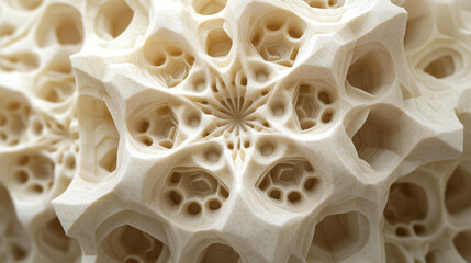 Intricately crafted flower sculpture made from wood showcasing interlocking geometric forms in a bright craft workspace.