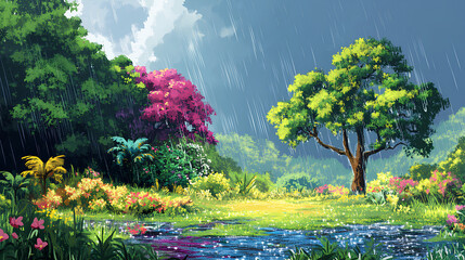 rainy season has ability to completely transform dry land into a thriving and colorful environment