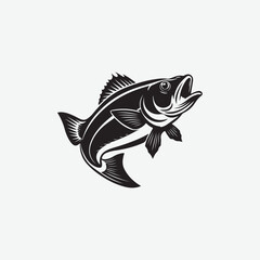 Obraz premium Download a clean and high-quality trout fish silhouette vector. Perfect for logos, decals, fishing designs, and outdoor-themed artwork. Available in scalable formats for easy customization.