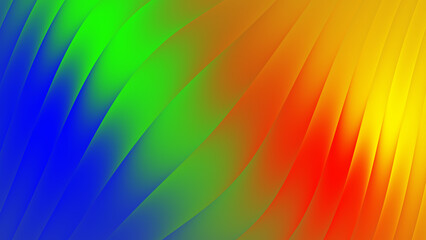 Vibrant Abstract Waves with Multicolored Gradient Design and Dynamic Flowing Patterns