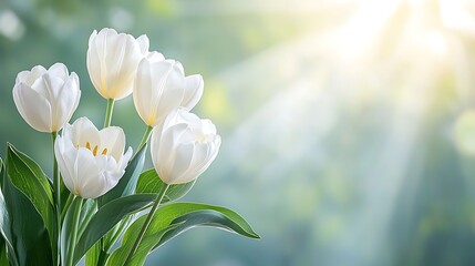 Spring nature event white flower flora in a lush environment captured in gentle light