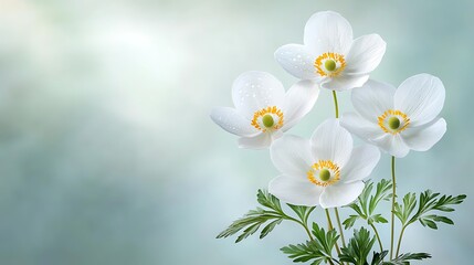 Fototapeta premium Spring flora action beautiful white flower arrangement in nature serenity and tranquility