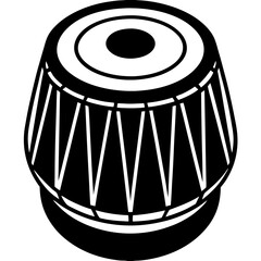 Tabla Silhouette Black Vector