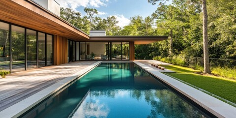 Modern Home with Pool and Deck