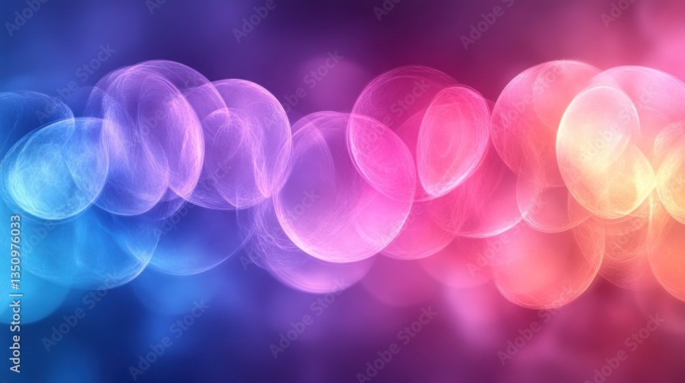 Aufkleber colorful bokeh circles flow abstract background design