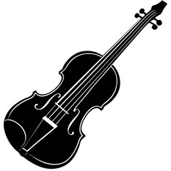 Obraz premium Viol Full Silhouette Vector Illustration