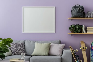 Modern Cozy Living Room Mockup