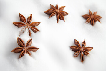 Fototapeta premium Showcase the intricate details of star anise seeds with a professional studio shot.